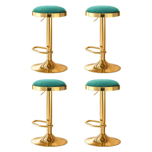 Artiss 4x Bar Stools Velvet Padded Kitchen Dining Green