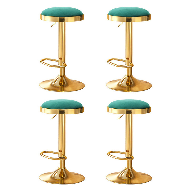 Artiss 4x Bar Stools Velvet Padded Kitchen Dining Green