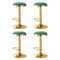 Artiss 4x Bar Stools Velvet Padded Kitchen Dining Green