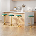 Artiss 4x Bar Stools Velvet Padded Kitchen Dining Green