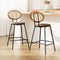 Artiss 2x Bar Stools PU Leather Brown
