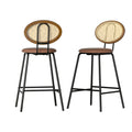 Artiss 2x Bar Stools PU Leather Brown