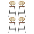 Artiss 4x Bar Stools PU Leather Stools Brown