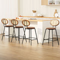 Artiss 4x Bar Stools PU Leather Brown Kitchen