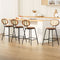 Artiss 4x Bar Stools PU Leather Brown Kitchen