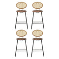 Artiss 4x Bar Stools PU Leather Brown Kitchen