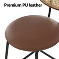 Artiss 4x Bar Stools PU Leather Brown Kitchen
