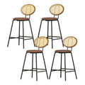 Artiss 4x Bar Stools PU Leather Brown Kitchen
