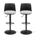 Artiss 2x Bar Stools Swivel Gas Lift Counter Dining Chair Black