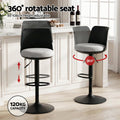 Artiss 2x Bar Stools Swivel Gas Lift Counter Dining Chair Black