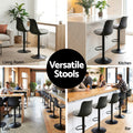 Artiss 2x Bar Stools Swivel Gas Lift Counter Dining Chair Black