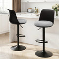 Artiss 2x Bar Stools Swivel Gas Lift Counter Dining Chair Black