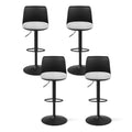 Artiss 4x Bar Stools Swivel Gas Lift Counter Dining Chair Black