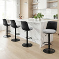 Artiss 4x Bar Stools Swivel Gas Lift Counter Dining Chair Black
