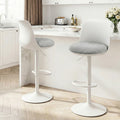 Artiss 2x Bar Stools Swivel Gas Lift Counter Chair White
