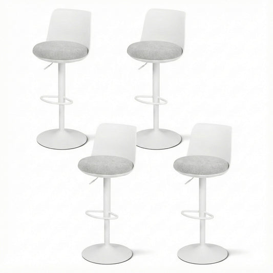 Artiss 4x Bar Stools Swivel Gas Lift Counter Chair White