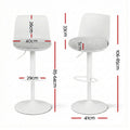 Artiss 4x Bar Stools Swivel Gas Lift Counter Chair White