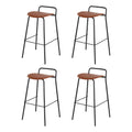 Artiss Bar Stools 4x Kitchen Counter Dining Metal Brown