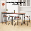 Artiss Bar Stools 4x Kitchen Counter Dining Metal Brown