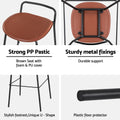 Artiss Bar Stools 4x Kitchen Counter Dining Metal Brown