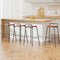 Artiss Bar Stools 4x Kitchen Counter Dining Metal Brown