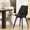 Artiss Dining Chairs Set of 4 Black Leather Replica DSW