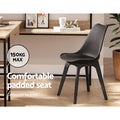Artiss Dining Chairs Set of 4 Black Leather Replica DSW
