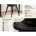 Artiss Dining Chairs Set of 4 Black Leather Replica DSW