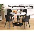 Artiss Dining Chairs Set of 4 Black Leather Replica DSW