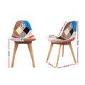 Artiss Dining Chair Set of 2 Fabric Retro DSW Replica
