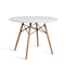 Artiss Round Dining Table 100cm White 4 Seater