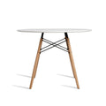 Artiss Round Dining Table 100cm White 4 Seater