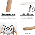 Artiss Round Dining Table 100cm White 4 Seater