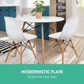 Artiss Round Dining Table 100cm White 4 Seater