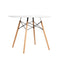 Artiss Round Dining Table 90CM White 4 Seater