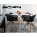 Artiss Round Dining Table 90CM White 4 Seater