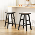 Artiss Bar Stools x2 Wooden Kitchen Counter Chairs Black