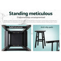 Artiss Bar Stools x2 Wooden Kitchen Counter Chairs Black