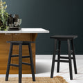 Artiss Bar Stools x2 Wooden Kitchen Counter Chairs Black