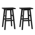 Artiss Bar Stools x2 Wooden Kitchen Counter Chairs Black