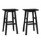 Artiss Bar Stools x2 Wooden Kitchen Counter Chairs Black