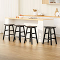 Artiss Bar Stools x4 Wooden Kitchen Counter Chairs Black