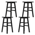 Artiss Bar Stools x4 Wooden Kitchen Counter Chairs Black