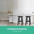 Artiss Bar Stools x4 Wooden Kitchen Counter Chairs Black