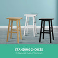 Artiss Bar Stools x4 Wooden Kitchen Counter Chairs Black