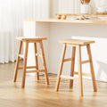 Artiss Bar Stools Kitchen Counter Chairs Wooden Natural x2
