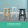 Artiss Bar Stools Kitchen Counter Chairs Wooden Natural x2