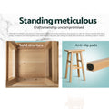 Artiss Bar Stools Kitchen Counter Chairs Wooden Natural x2