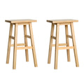 Artiss Bar Stools Kitchen Counter Chairs Wooden Natural x2