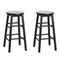 Artiss Bar Stools x2 Round Wooden Chairs Black